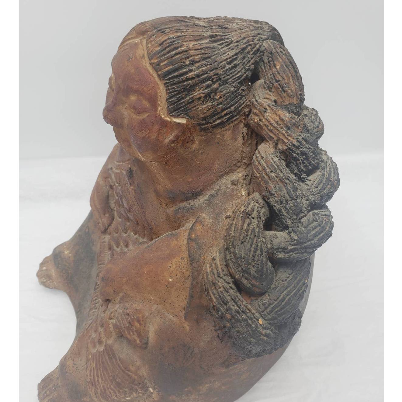 Primitive Aztec Style Rare Statue Mexican Folk Art Abuela Central America 11"