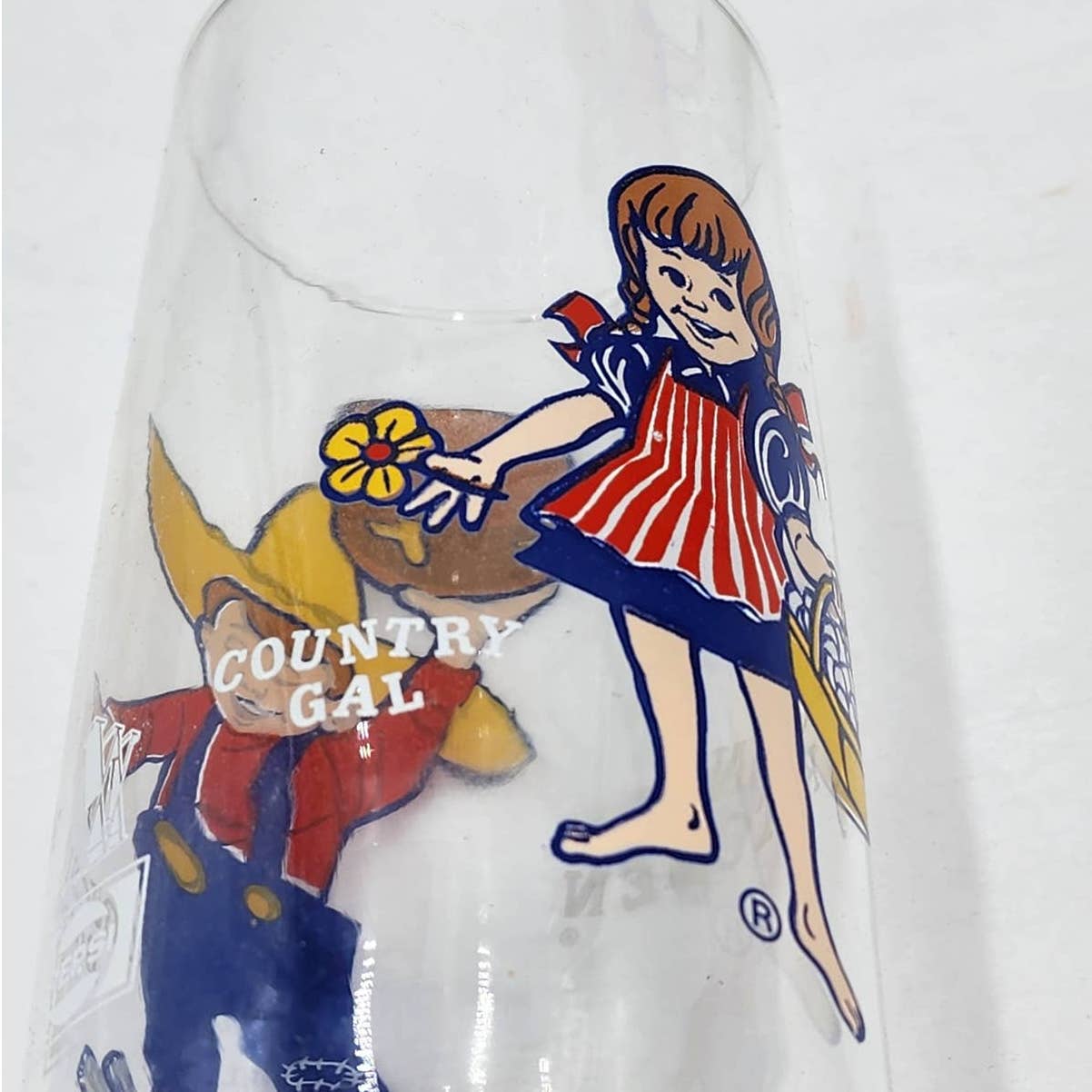 Vintage Pepsi Country Kitchen Set 4 Country Gal Country Boy Drinking Glasses