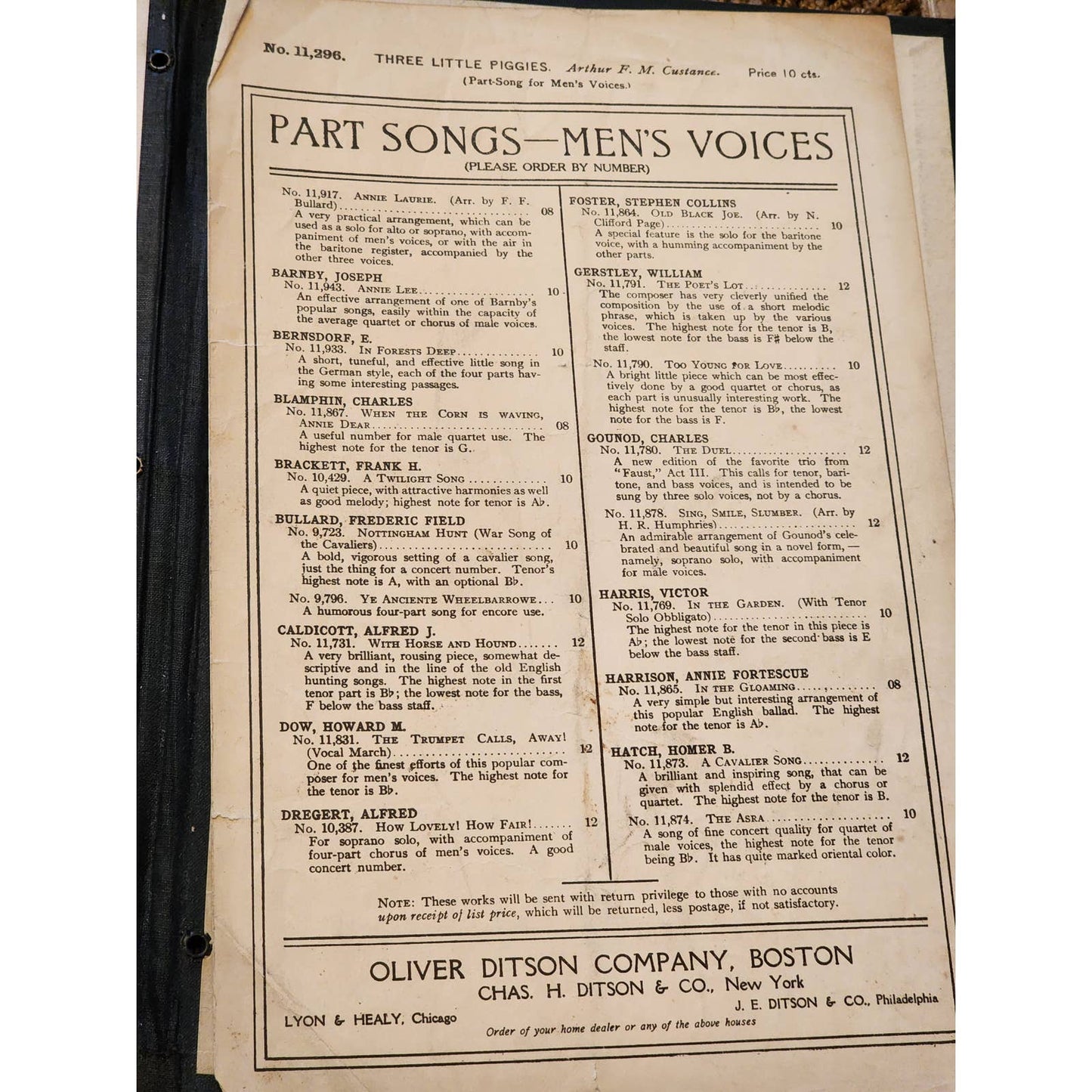 Fales Folio 1887 Binder Sheet Music And Imperial Orchestra Folio Antique Lot