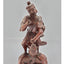 Vintage Asian Chinese Fisherman Hand Carved Wooden Sculpture Sage Elder Fish 12"