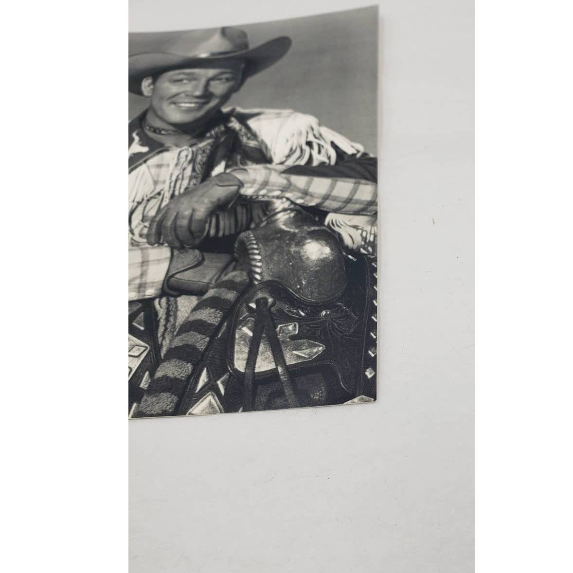 VTG Roy Rogers Dale Evans Museum Happy Trails Theater B&W Postcard Cowboy RPPC