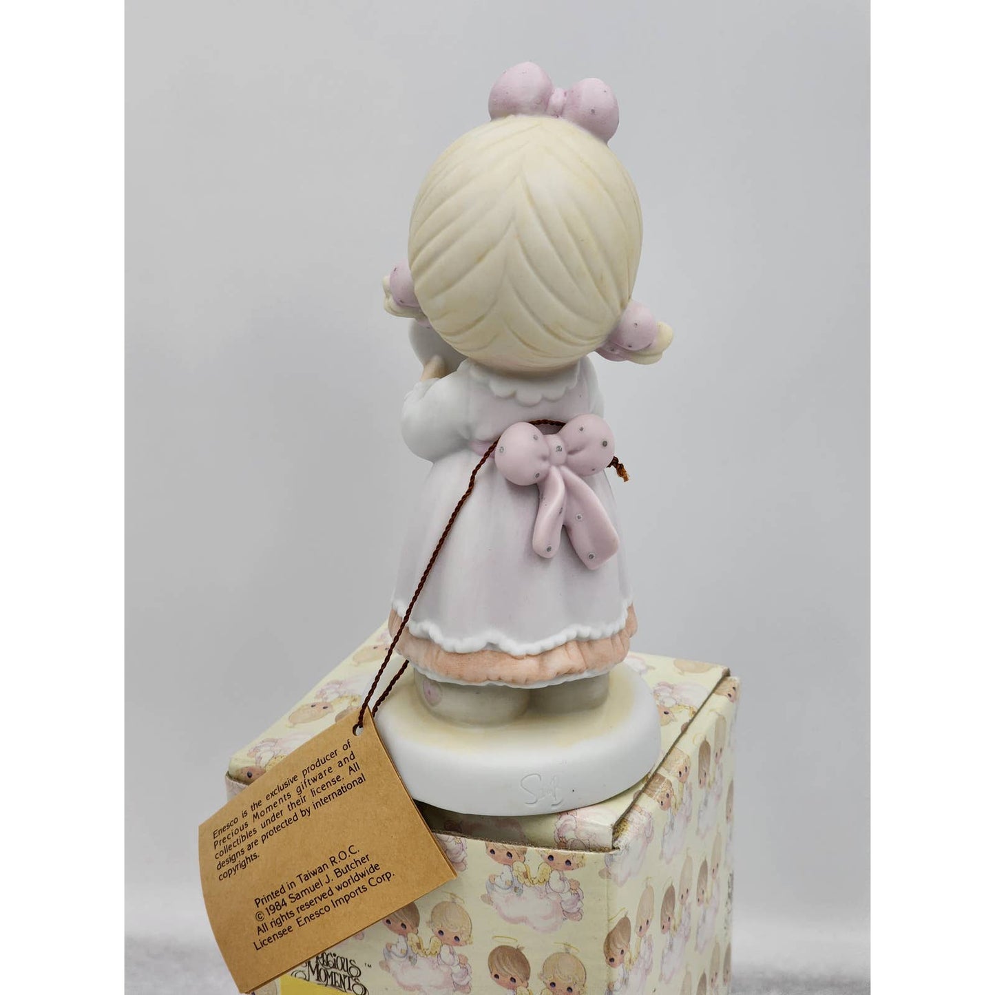 Precious Moments Figurine I'm A Precious Moments Fan 1990 Limited Box Tags