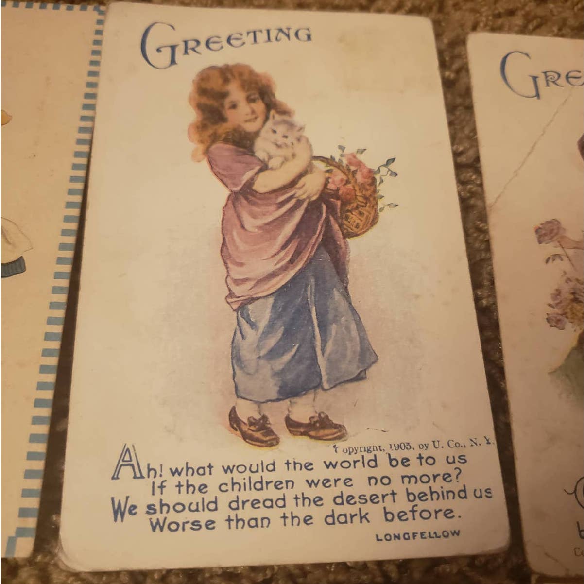 C1900-1915 Antique Postcard Lot Set Of 7 Graphics 1900s Womens Fashion