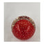 Paperweight Glass Vintage Art Glass Clear Red Bubble Design Controlled Bubble 2"