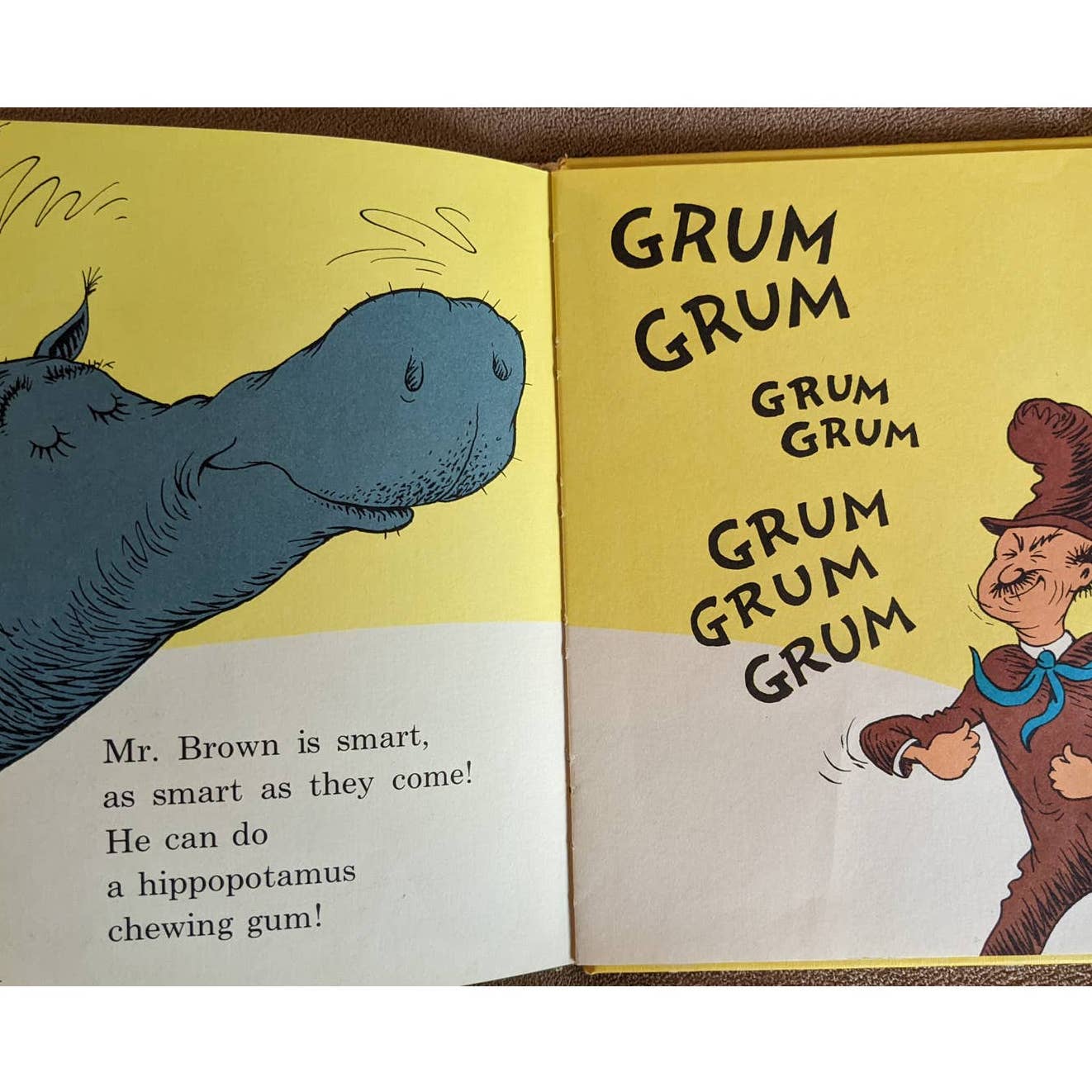 1970 Dr. Seuss Mr. Brown Can Moo! Can You? Wonderful Noises Book Club Edition
