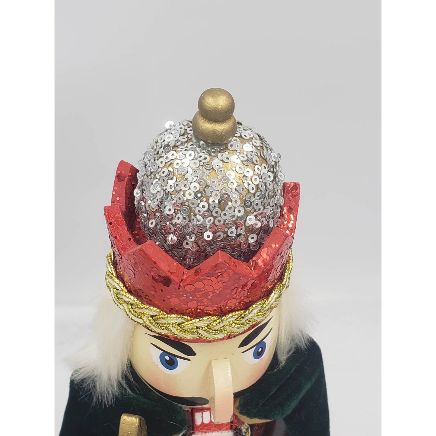 Nutcracker Set of 3 King With Cape, Drummer, Jeweled and Bedazzled Nutcrackers