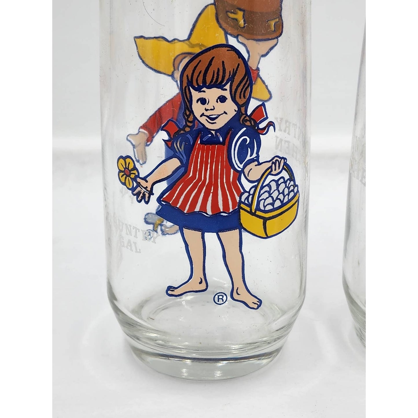 Vintage Pepsi Country Kitchen Set 4 Country Gal Country Boy Drinking Glasses