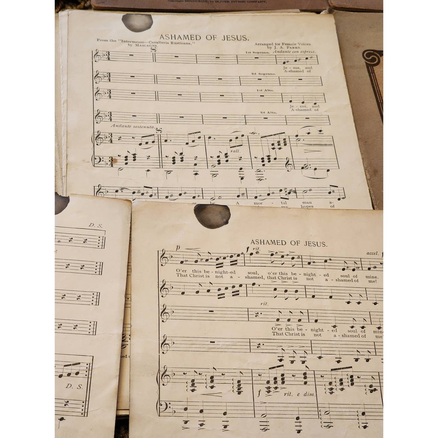 Fales Folio 1887 Binder Sheet Music And Imperial Orchestra Folio Antique Lot