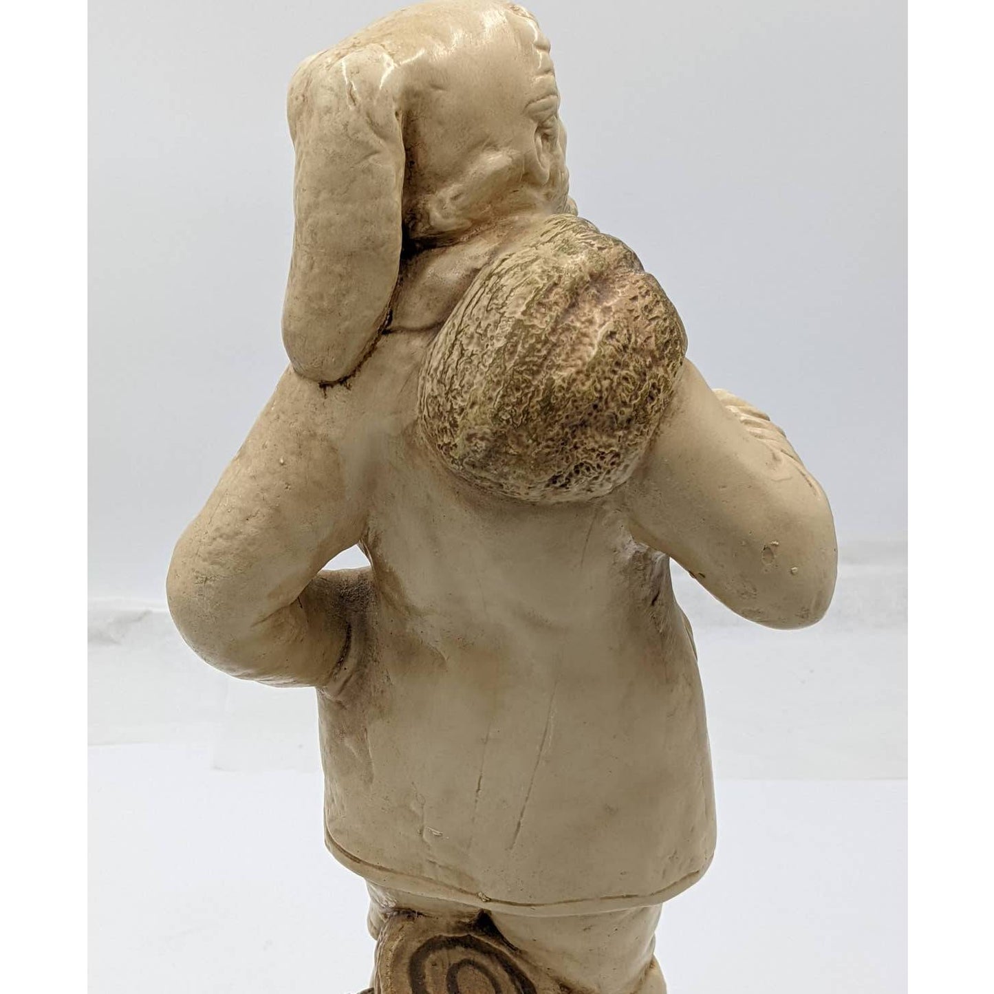 Vintage Marwal Ind Inc Chalkware Fisherman Couple Sculpture 18" Tall