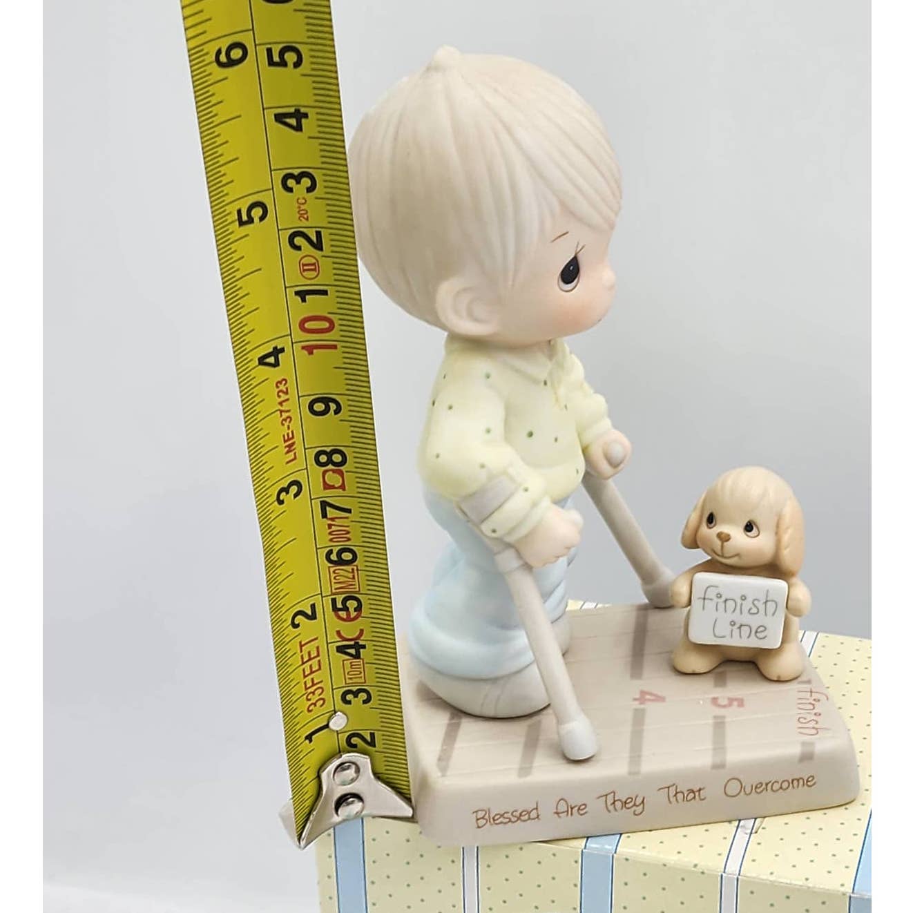Precious Moments Figurine Blessed Are That Overcome 115479 Dog Boy 1987 Box Tags