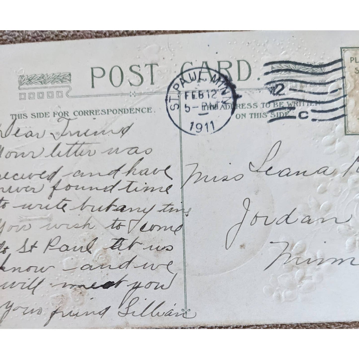 C1908-1911 Antique Valentine Postcard Lot 3 Cherub Love To My Valentine