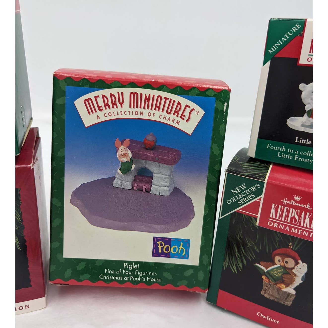 Hallmark Ornaments Keepsake Vintage Age Collection Chipmunk Pooh Piglet W/Boxes
