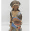 Vintage Teissedre Native American Figurine Holding Shield Made in USA 17" Tall