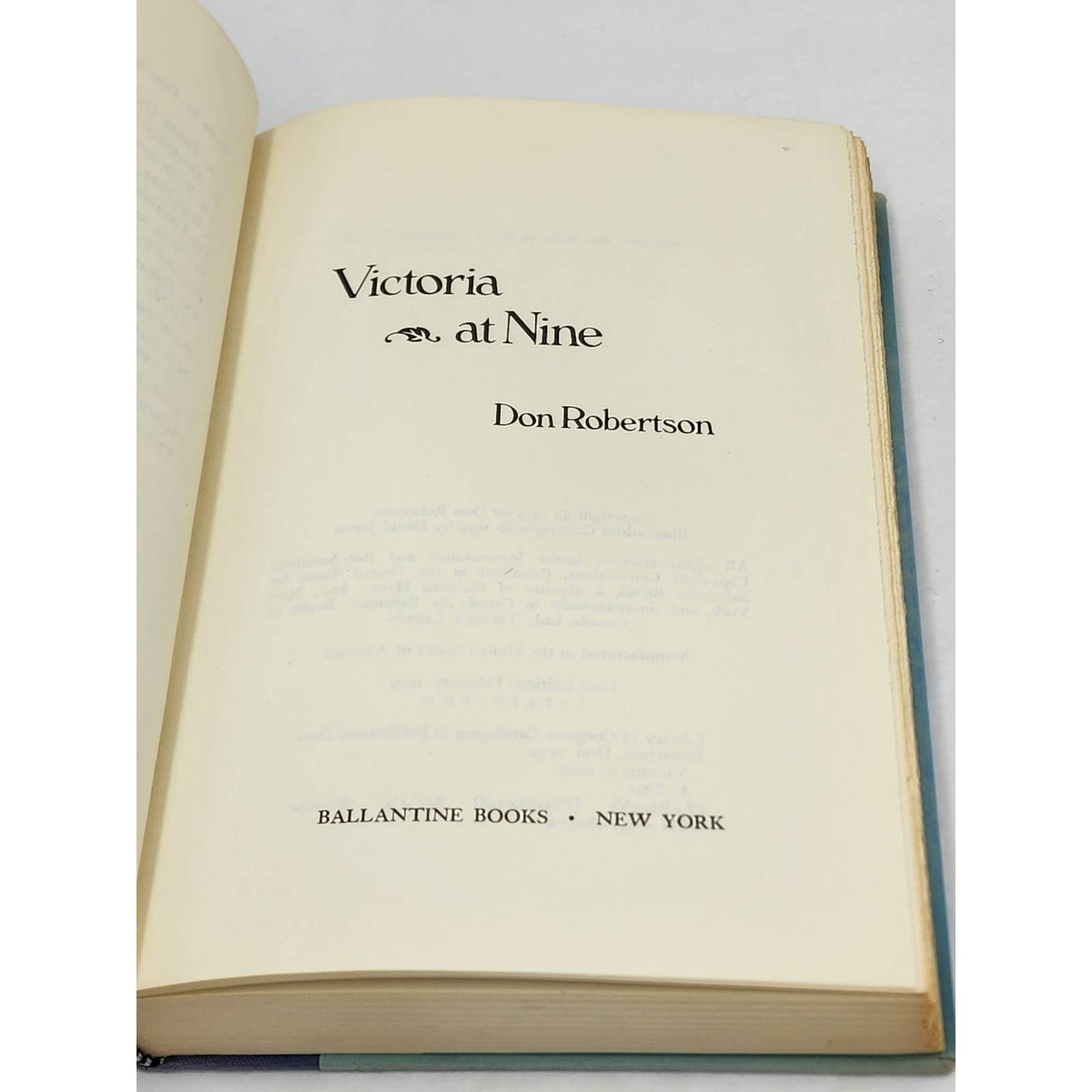 Victoria At Nine A Fable For Adults By Don Robertson First Edition 1979
