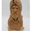 Vintage Wood Carved Trapper Man Bearded Bust Sculpture Wood Carving 13" Tall