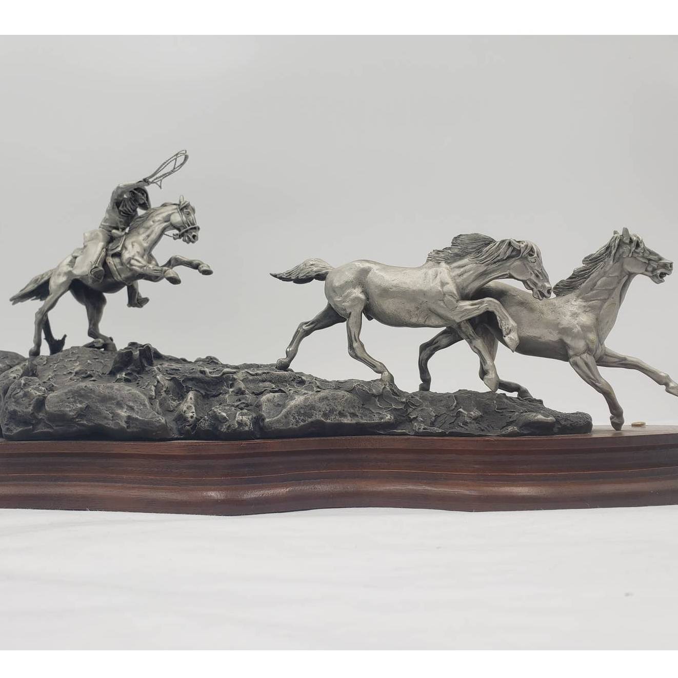 Chilmark Pewter Polland Mustanger Western Sculpture Limited Edition 734/2500